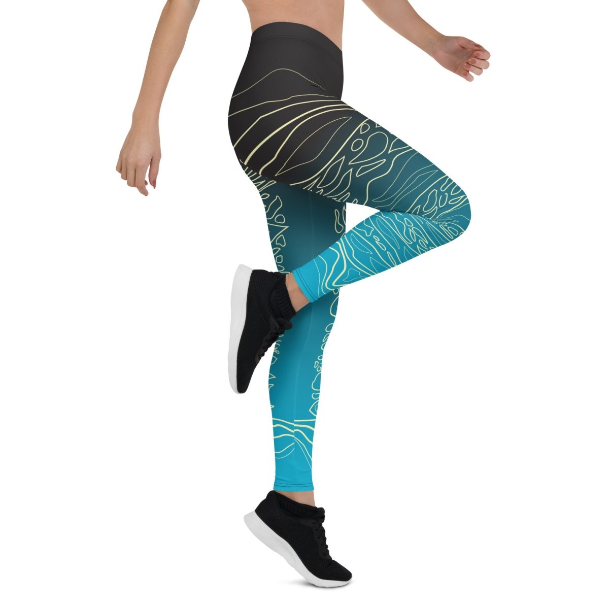 Water Geode Premium Leggings, Ocean Crystal Inspiration