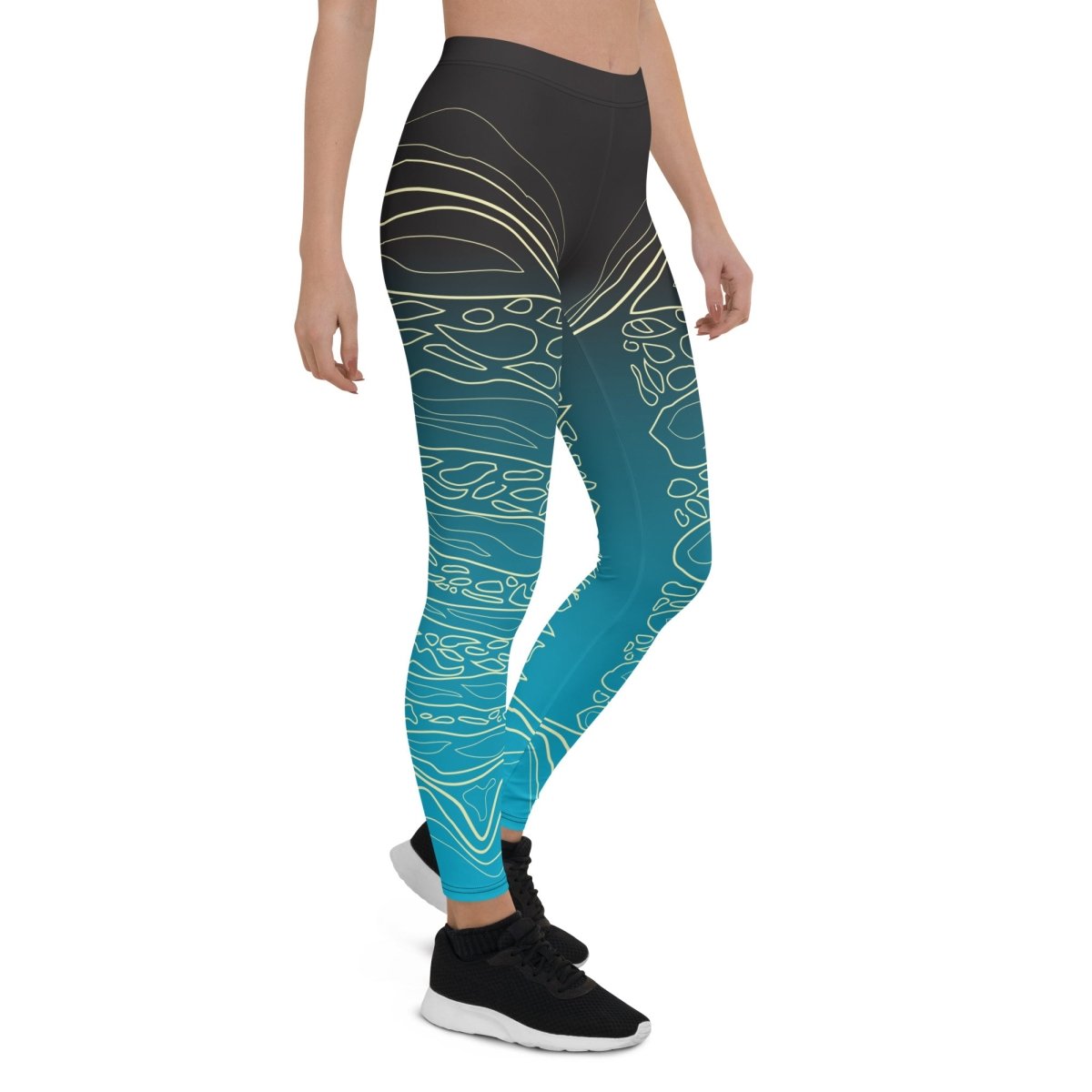 Water Geode Premium Leggings, Ocean Crystal Inspiration