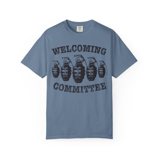 Welcoming Committee Comfort Colors Relaxed Fit Soft T-shirt Funny Hospitality