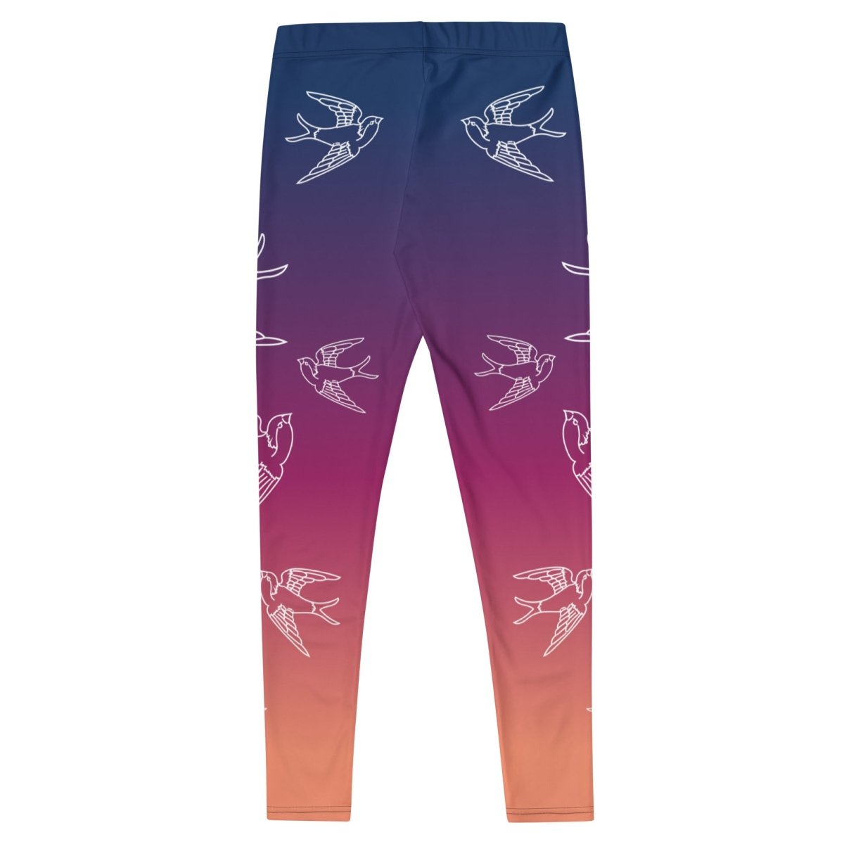 Winged Zen Sunset Premium Leggings, Swallows Tattoo