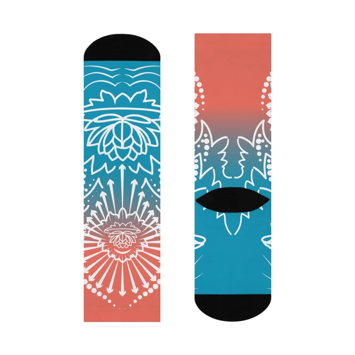 Wish Blooming Lotus Yoga Gift Cushioned Crew Socks