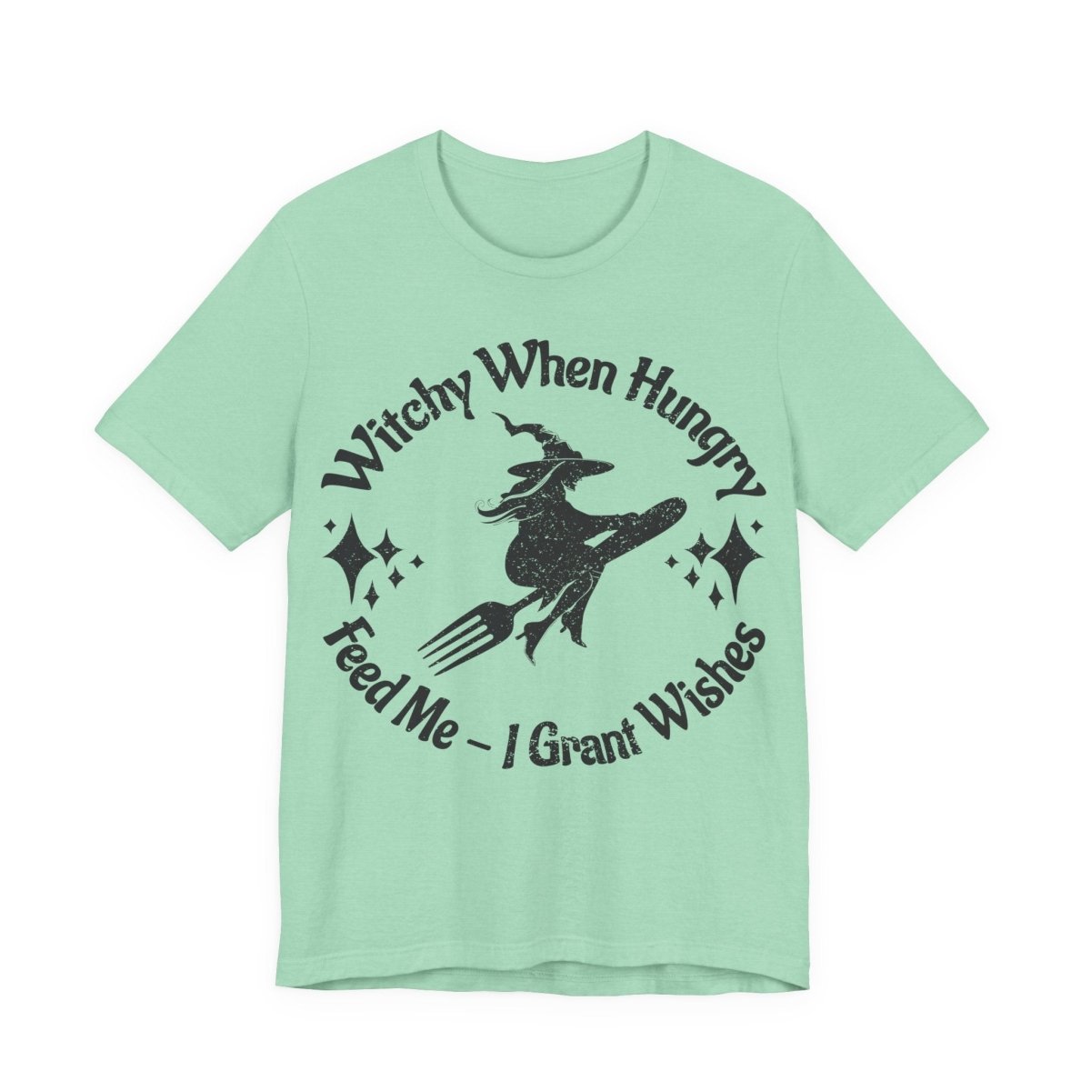 Witchy When Hungry Premium T shirt, Feed Me Funny Foodie, Wishes Granted, Halloween Summerween