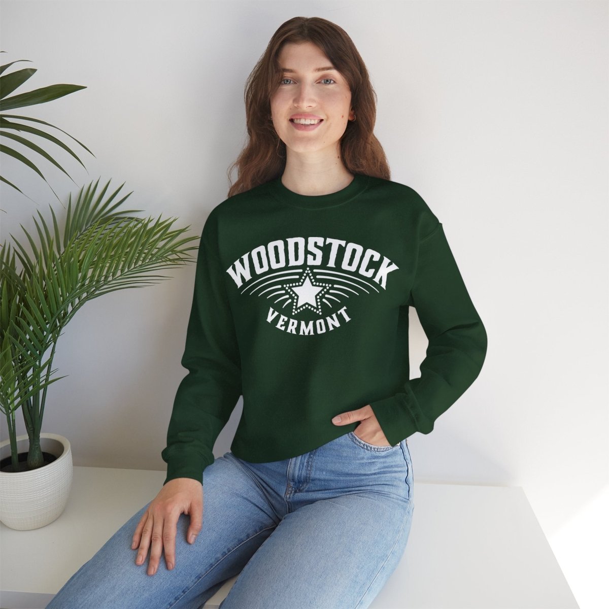 Woodstock Vermont Star Fleece Sweatshirt