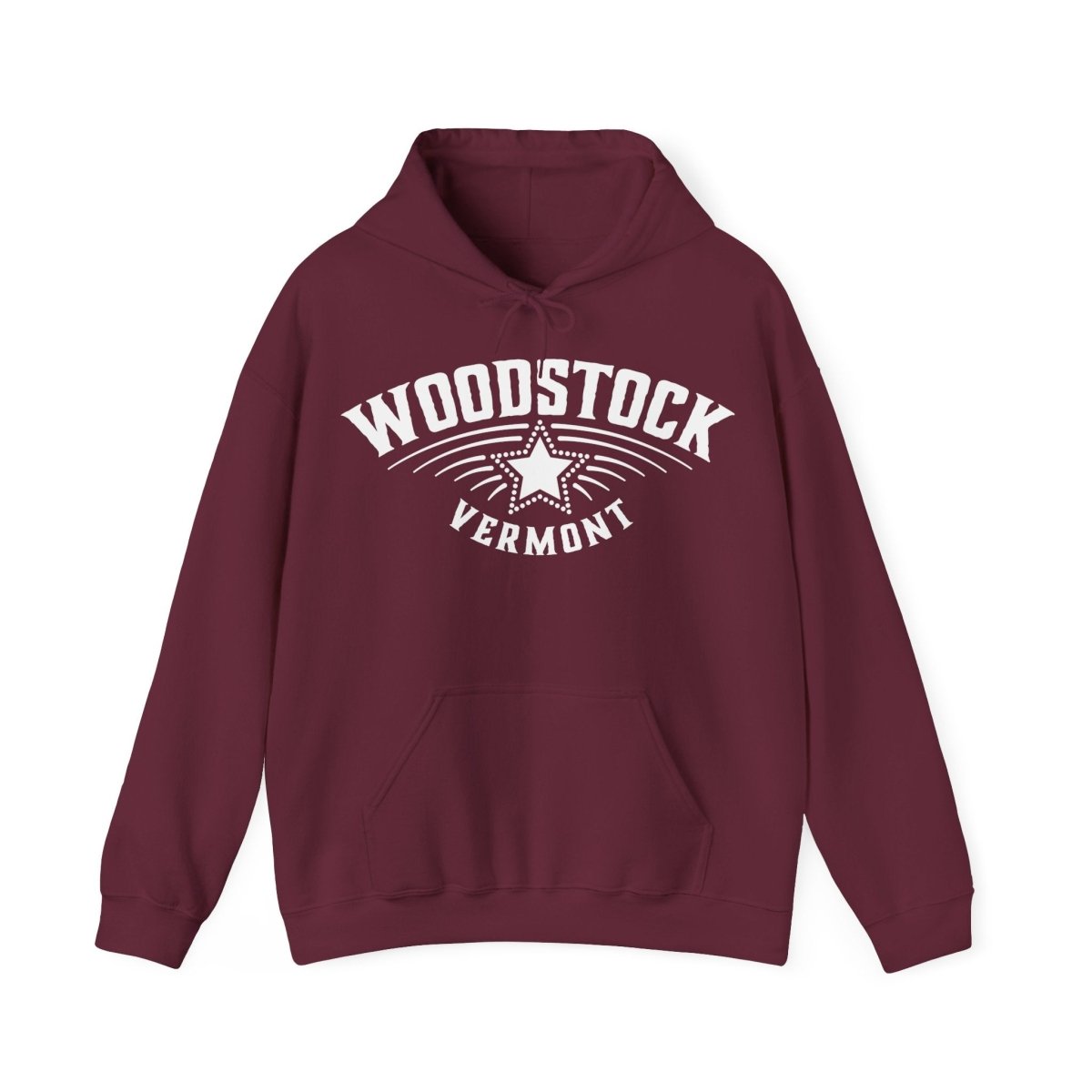 Woodstock Vermost Star Fleece Hoodie, Ski, Nature, History, Hike