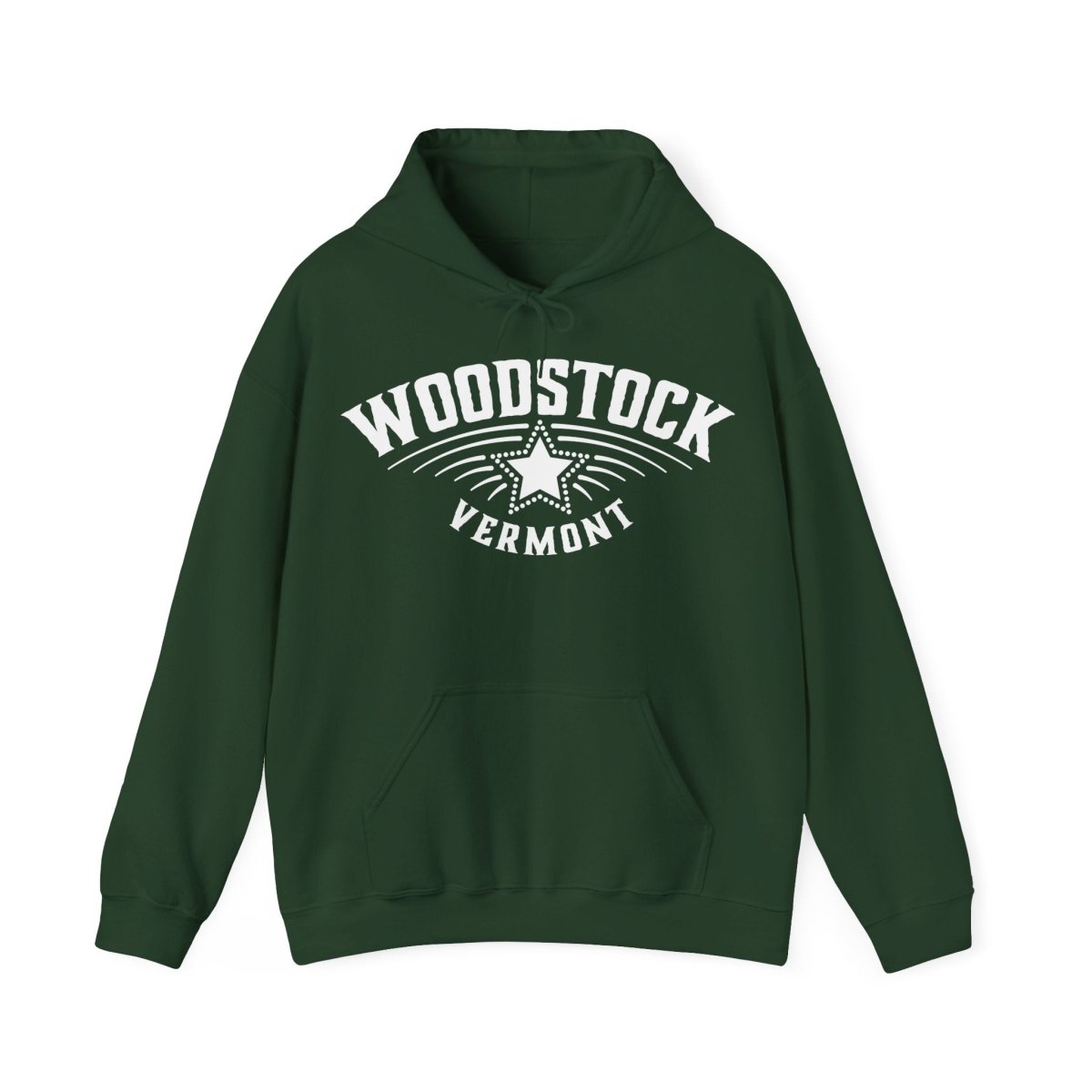 Woodstock Vermost Star Fleece Hoodie, Ski, Nature, History, Hike
