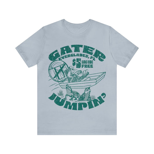 Alligator Jumping Premium T-Shirt, Florida, Airboat, Swamp, Funny