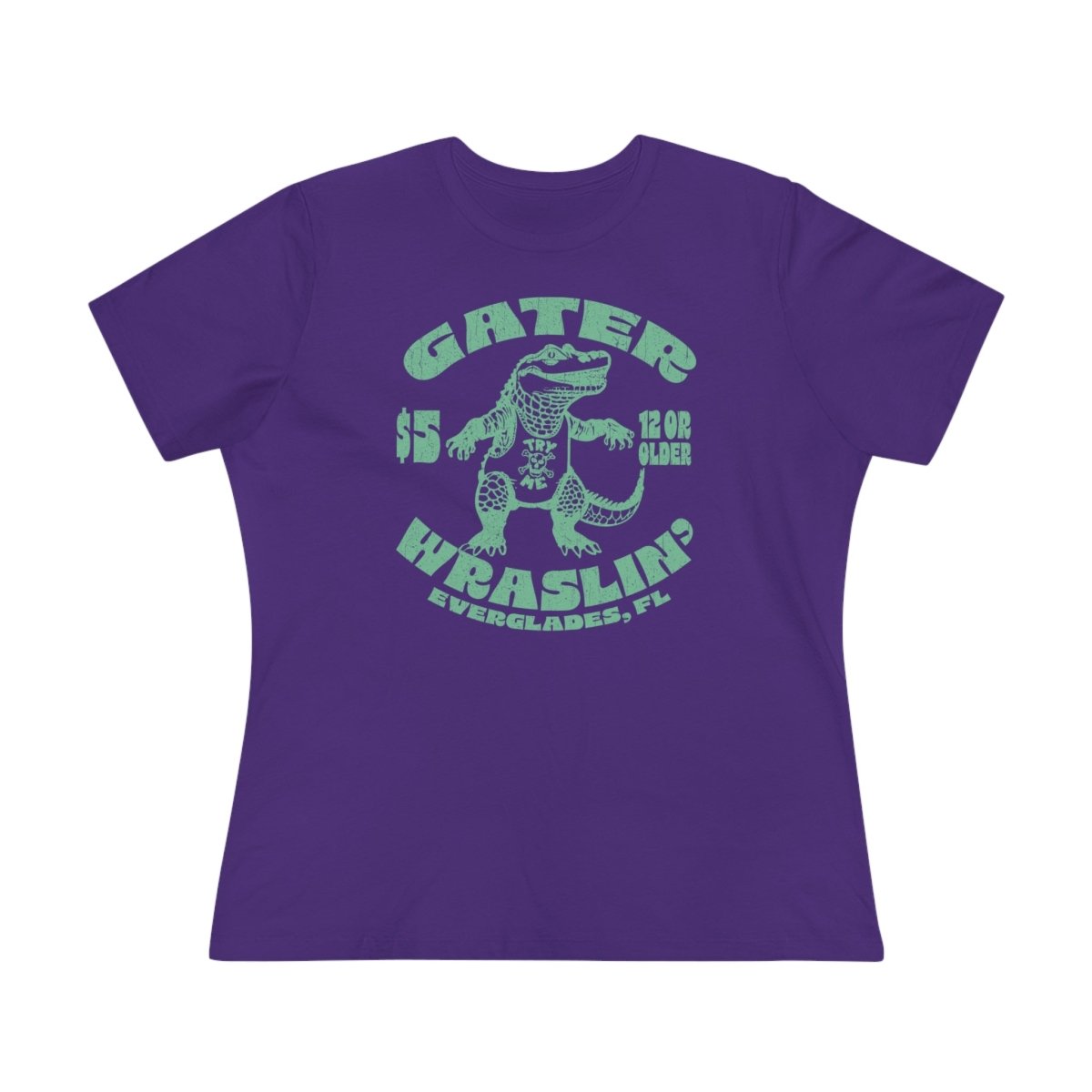 Alligator Wrestling Women's Premium Relaxed Fit T-Shirt, Florida, Swamp, Funny, Inspire Challenge