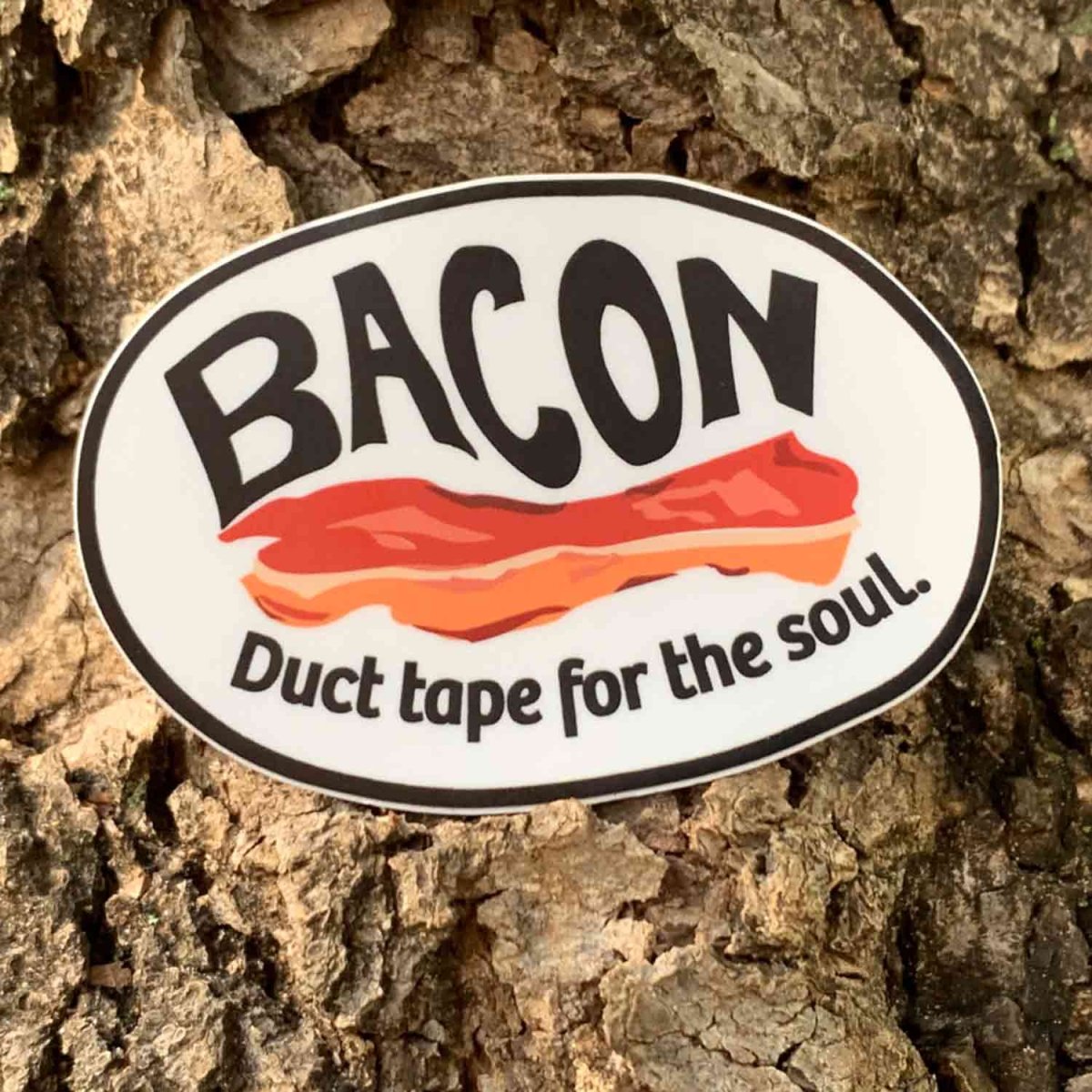 Bacon, Soul Duct Tape Premium Stickers and Refrigerator Magnets, Foodie Gift, Chef, Cook, Kitchen, King of Comfort Food, Funny