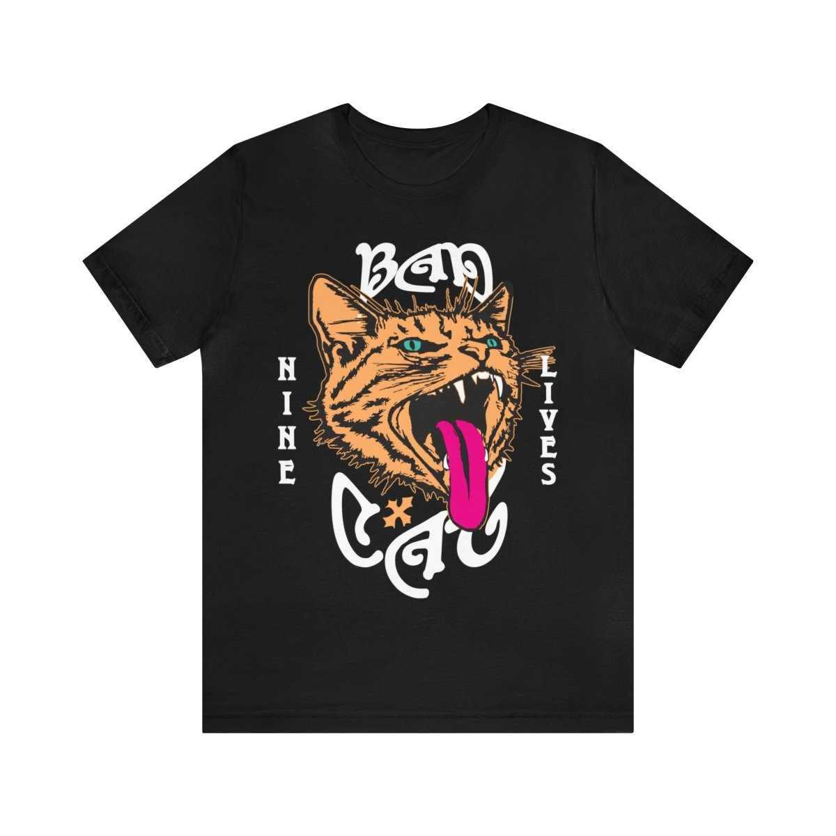 Bad Cat Premium T-Shirt, Nine Lives Lucky