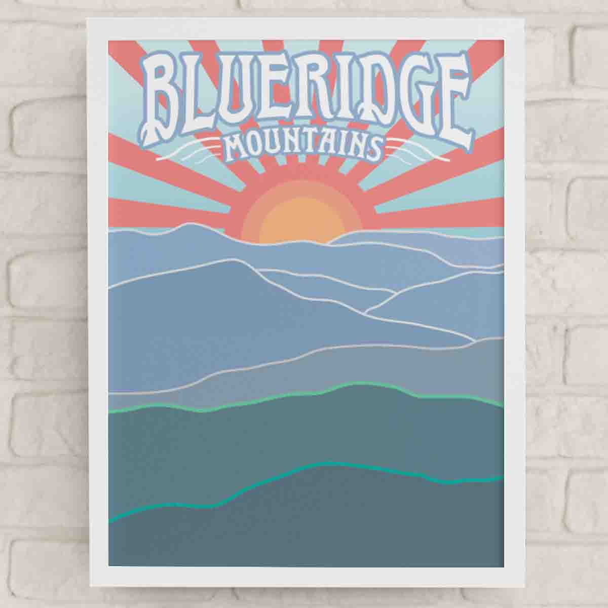 Blue Ridge Mountains Premium Art Prints, Appalachian Trail Hike View, East Coast Gift, Georgia Carolina Tennessee Virginia