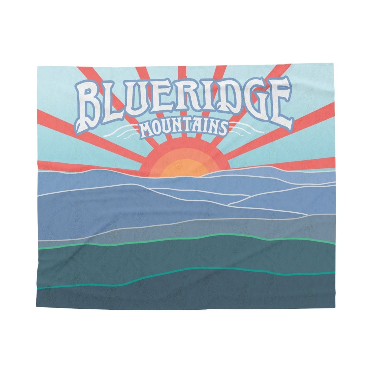 Blue Ridge Mountains Ultra Soft Fleece Blanket, Appalachian Trail, East Coast Cool