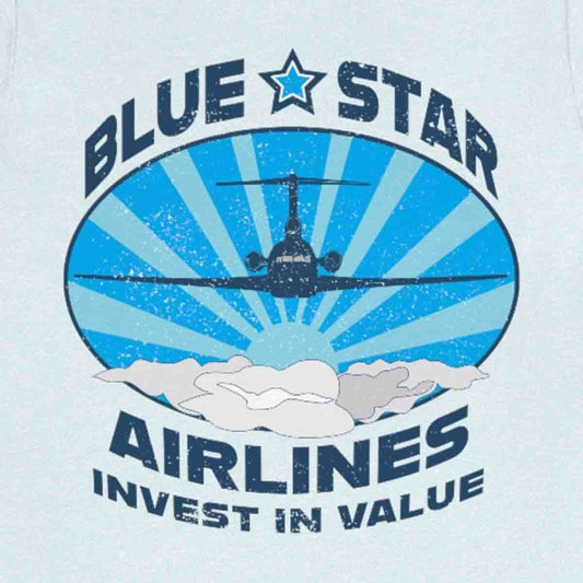 Blue Star Airlines Premium T-Shirt, Wall Street Investment, Greed Is Good