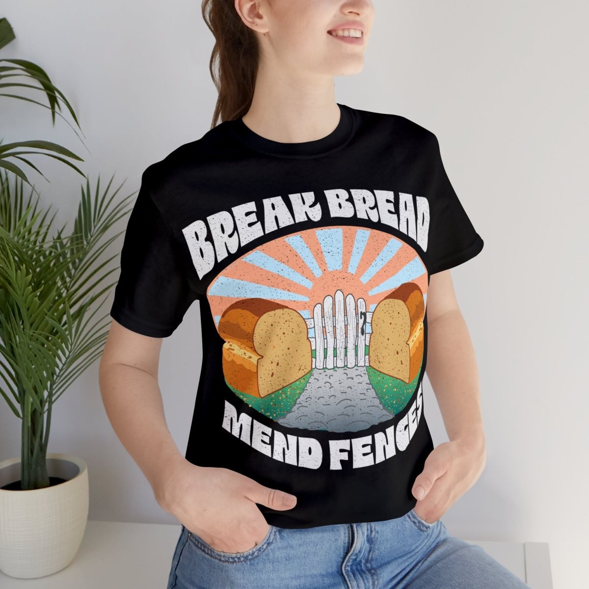 Break Bread Mend Fences Premium T-Shirt, Cook, Chef, Bake, Peacemaker