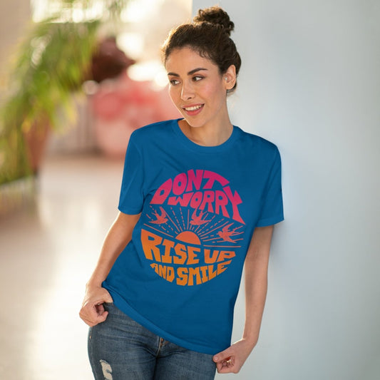 Don't Worry Premium Organic Cotton T-Shirt, Happy Smile
