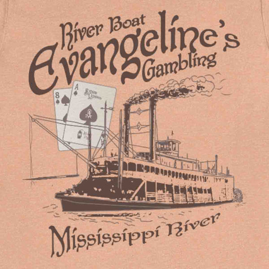 Evangeline's Premium T-Shirt, River Boat Gambling, Mississippi Queen Paddle Boat