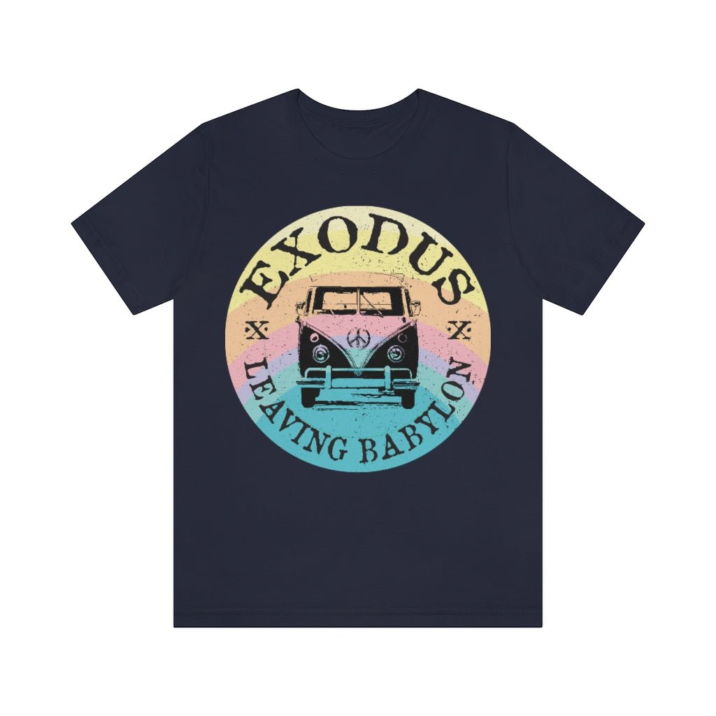Exodus Premium T-Shirt, Leaving, Peace Bus