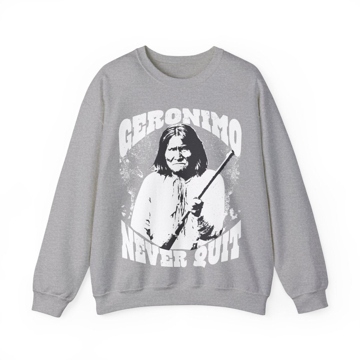Geronimo Fleece Sweatshirt, Never Quit, Inspire Commitment
