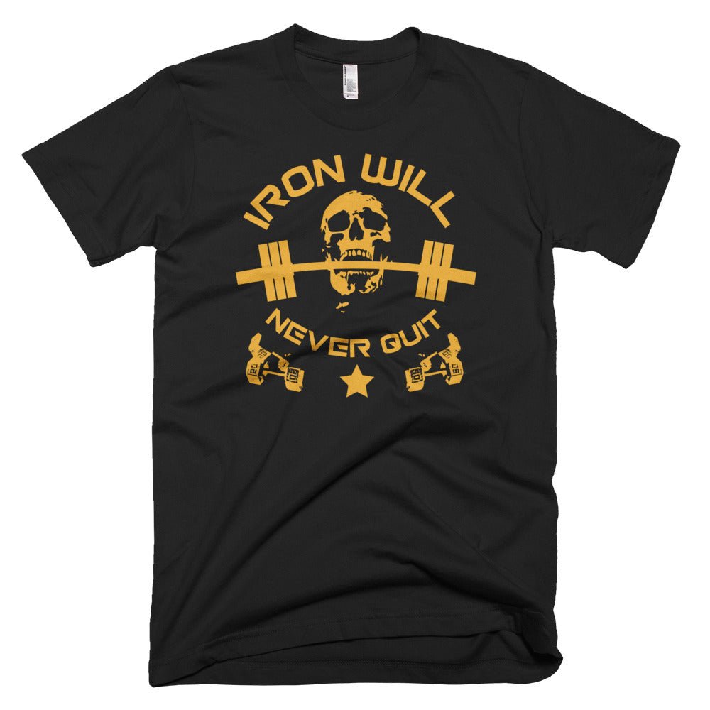 Iron Will, Never Quit, Gold - T-Shirt