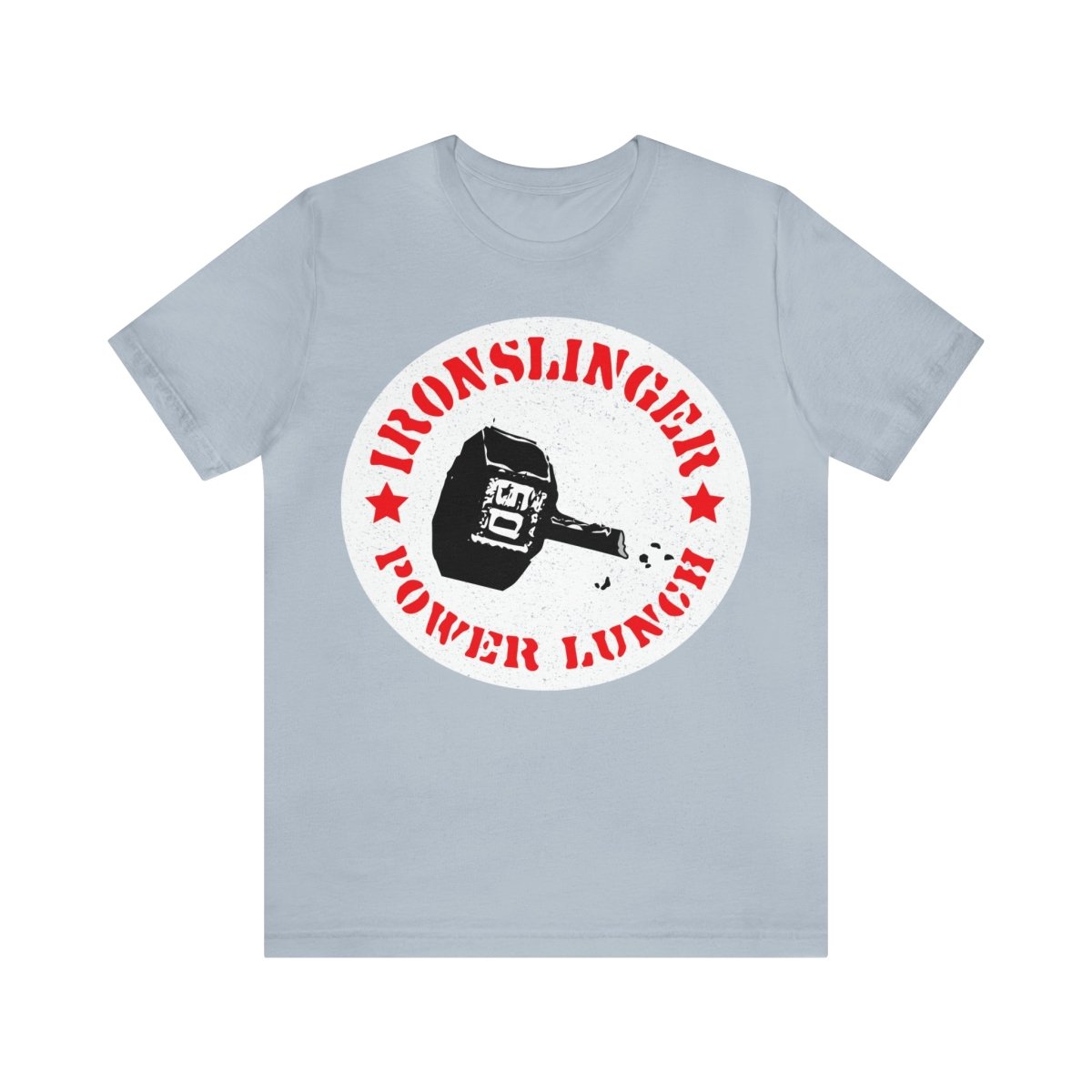 Ironslinger Power Lunch Premium T-Shirt, Weightlifter, Muscle Shirt, Powerlifting Gift, Strong Man Gift, Gym Clothes, Funny