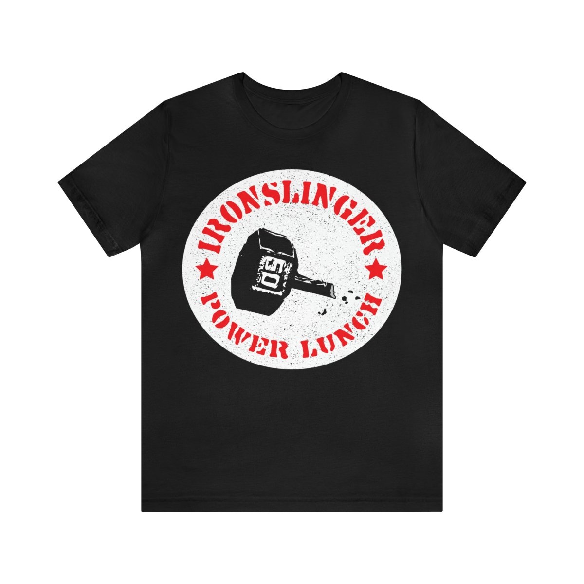 Ironslinger Power Lunch Premium T-Shirt, Weightlifter, Muscle Shirt, Powerlifting Gift, Strong Man Gift, Gym Clothes, Funny