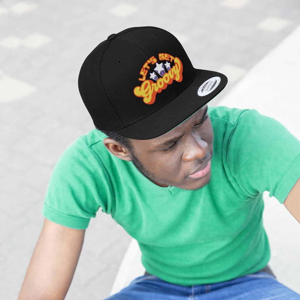 Let's Get Groovy Snap Back Hat / Retro Cool, Vintage 70s Style. Only for SuperStars