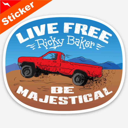 Live Free Ricky Baker - Premium Stickers & Magnets | Majestical, Funny Outlaw, New Zealand