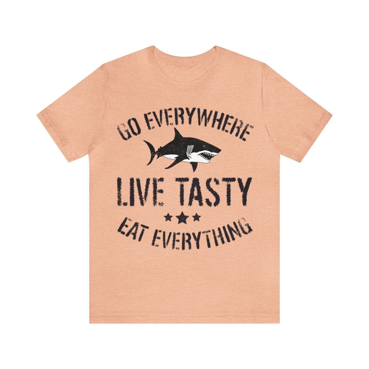 Live Tasty Premium T-Shirt, Wanderlust Travel, Shark, Food Lover Gift