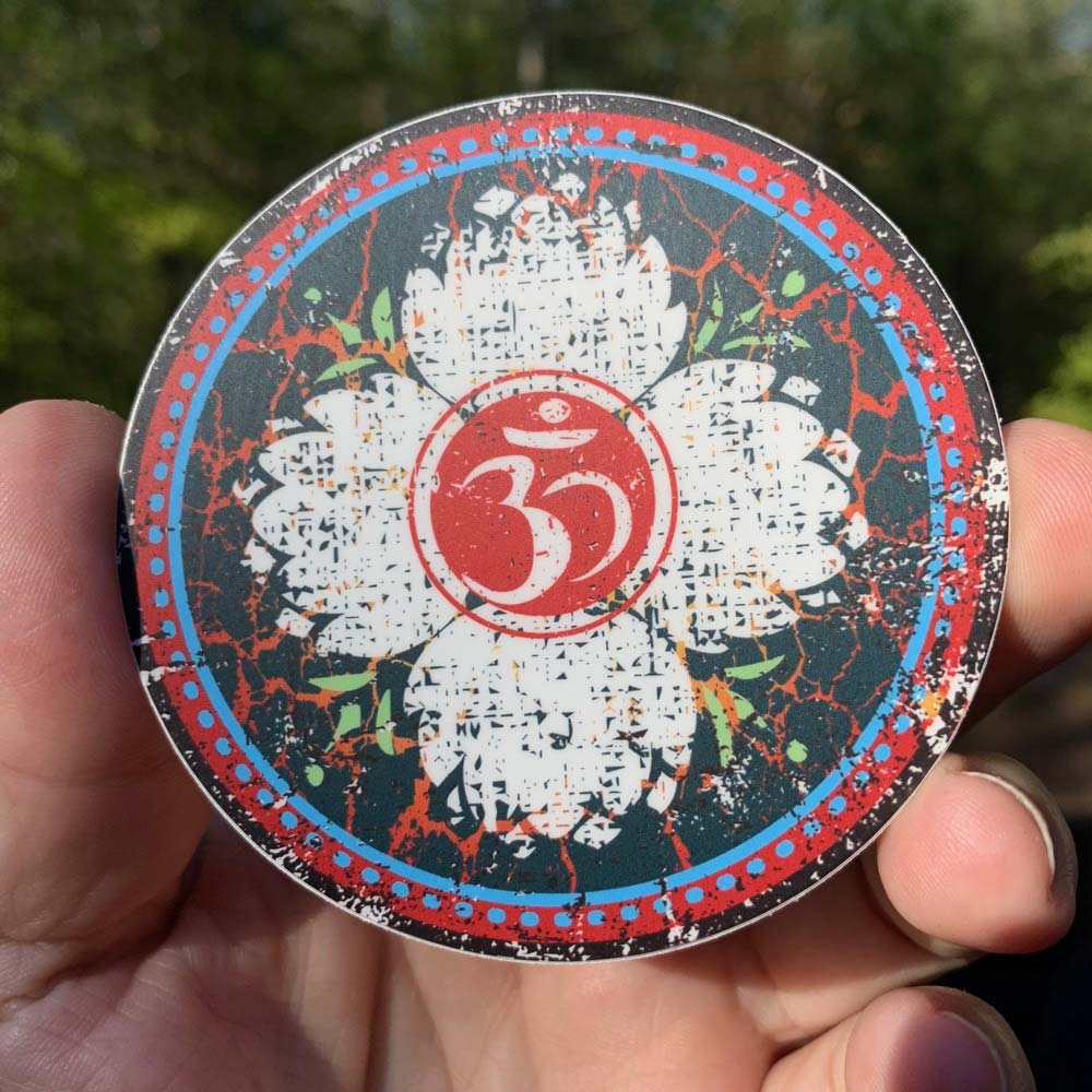 Lotus Compass Om - Premium Stickers | Namaste, Yoga Gift