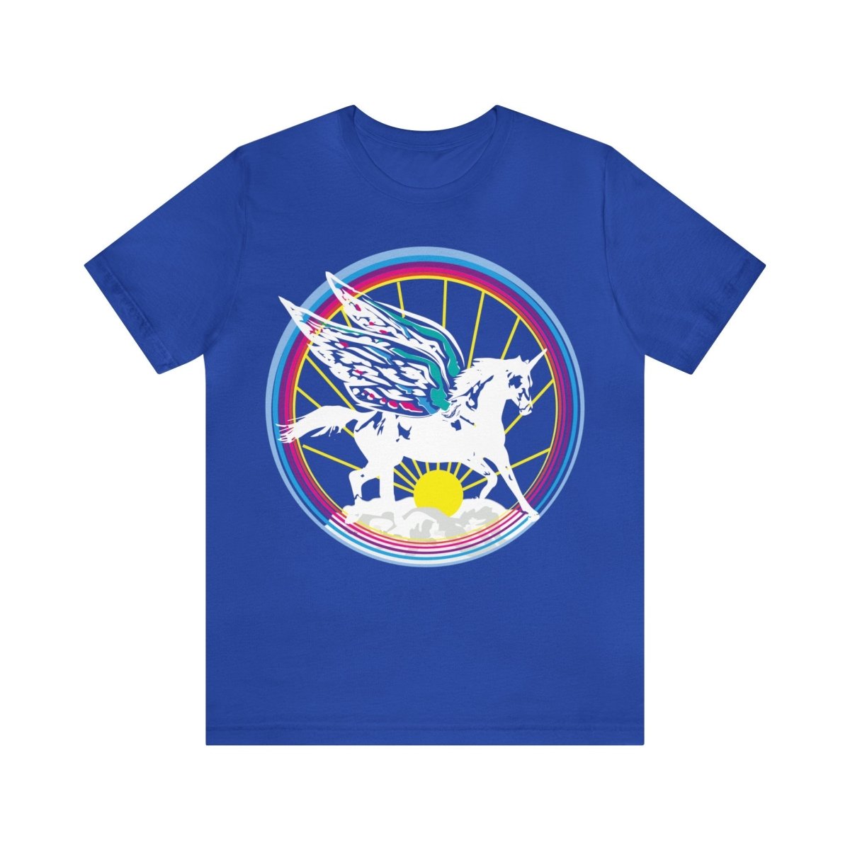 Magic Flying Unicorn Premium T-Shirt, Fairy Wings, Lucky Fairytale Rainbow, Inspire Unique Fantasy