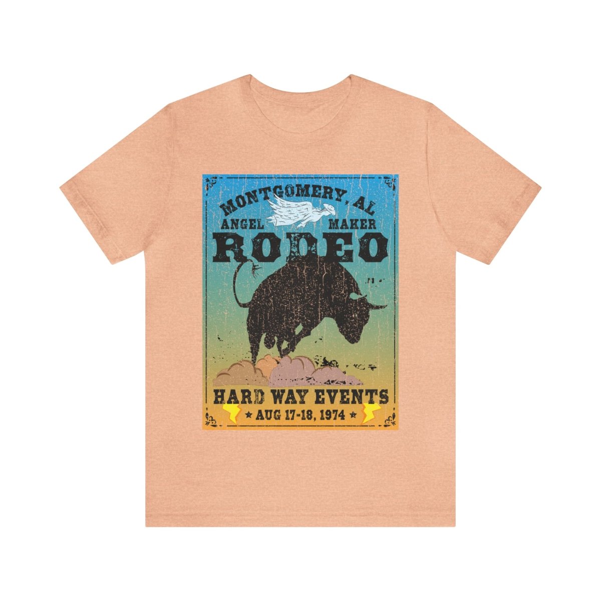 Montgomery Rodeo Premium T-Shirt, Angel Maker, Bucking Bull, Old Rodeo Poster