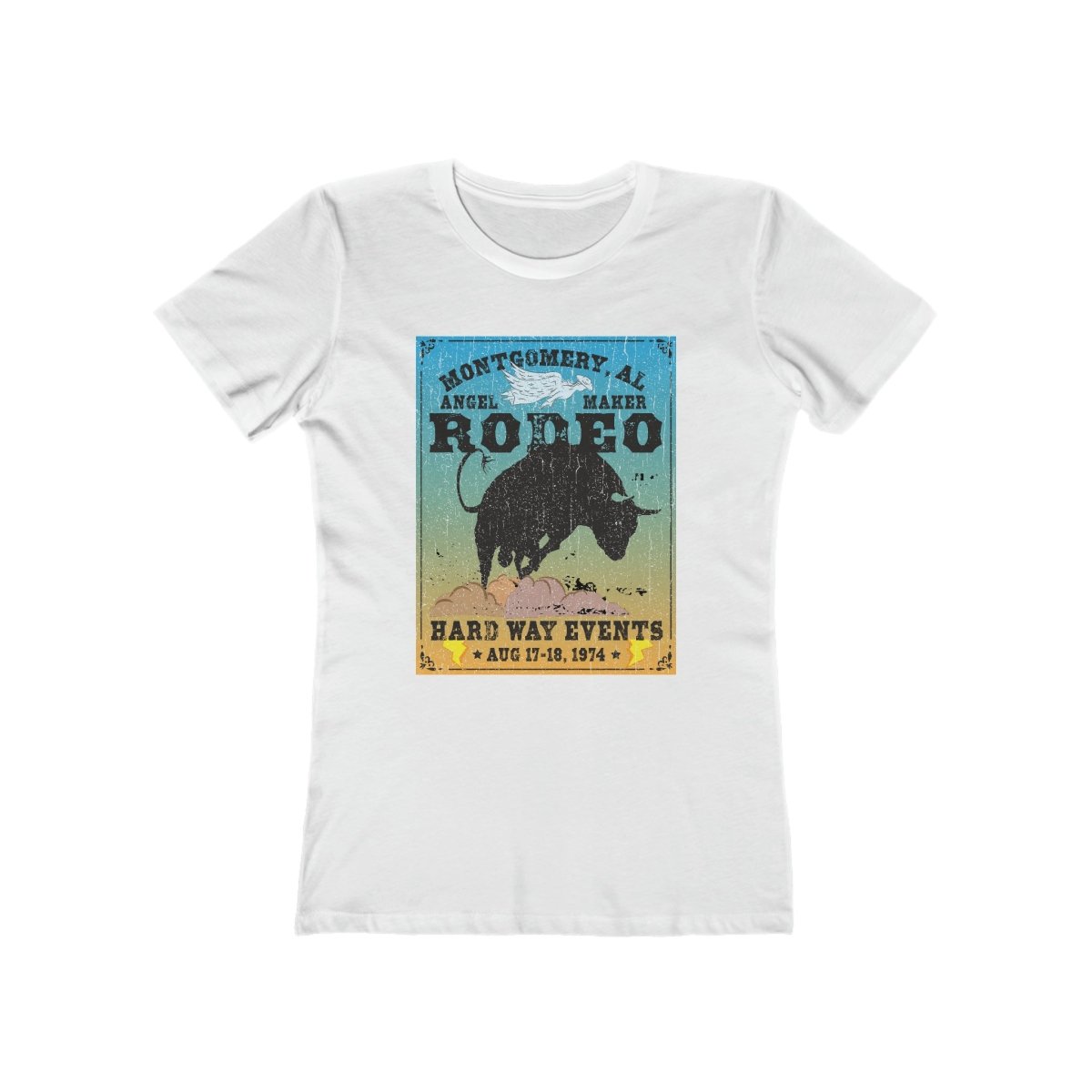 Montgomery Rodeo - Women's Premium T-Shirt / Angel Maker, Old Rodeo Poster, John Prine