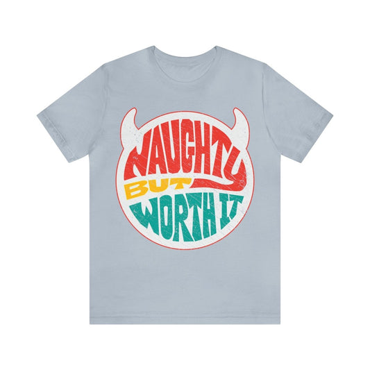 Naughty Christmas Premium T-Shirt, Horns, Worth It, Funny