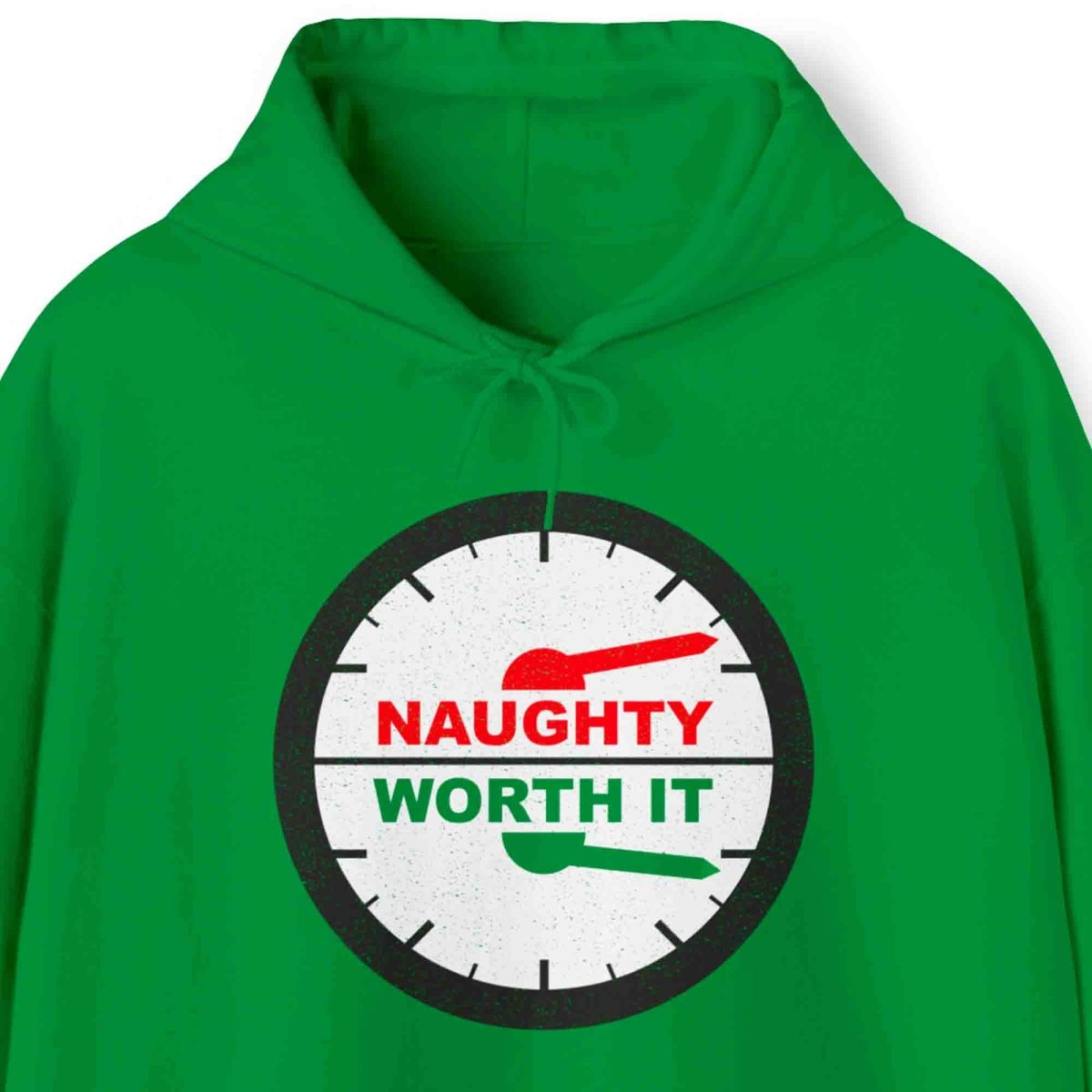 Naughty Worth It Fleece Hoodie, Christmas, Funny