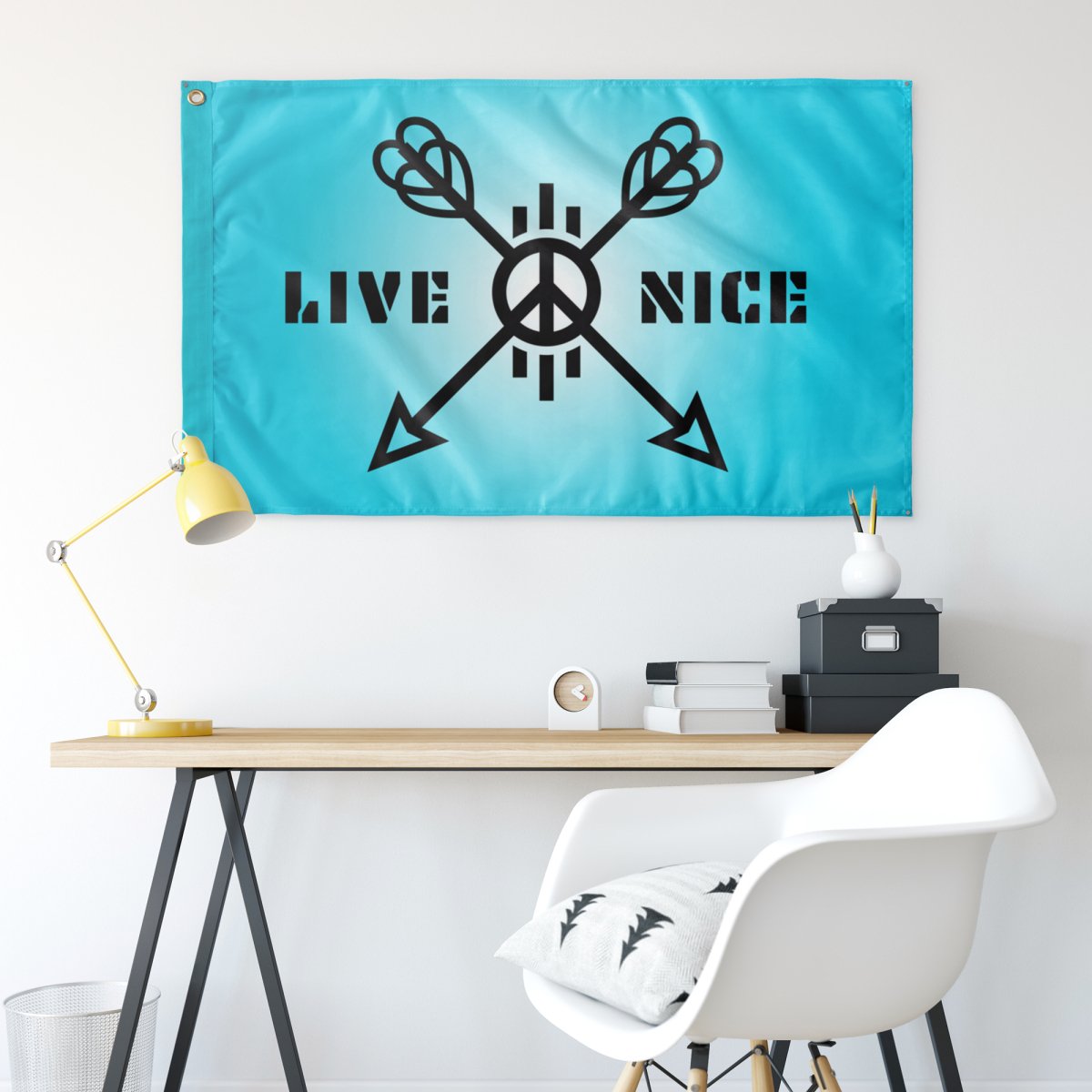 Peace Live Nice - Flag