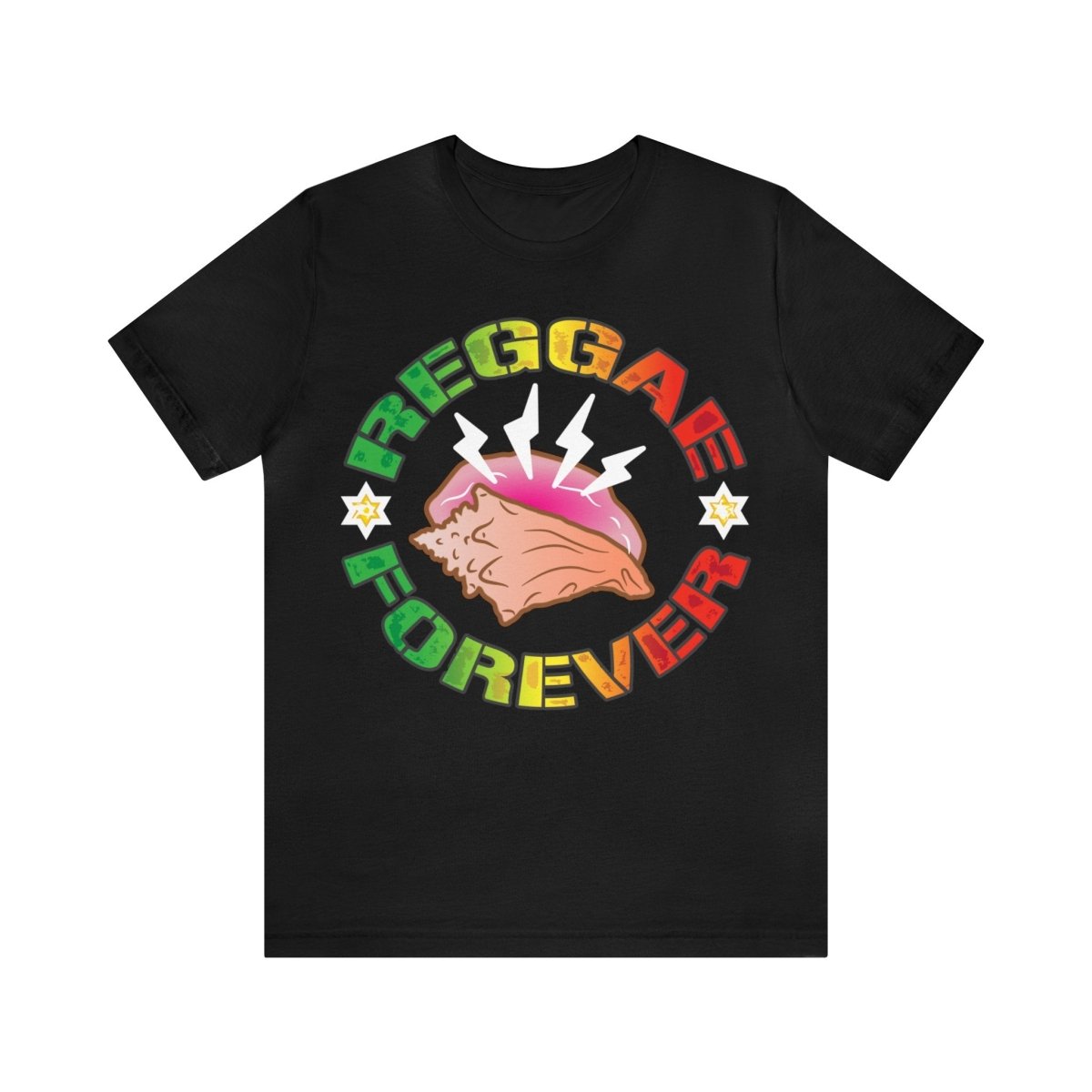Reggae Forever Premium T-Shirt, Seashell, Ocean Sounds, Caribbean, Relax, Good Vibes