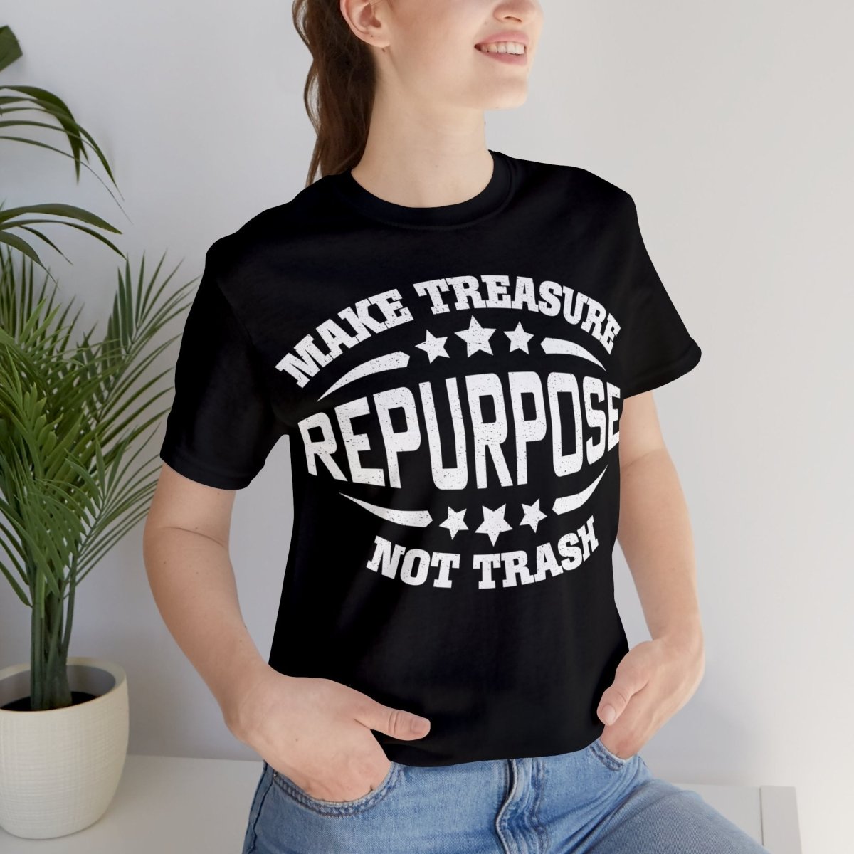 Repurpose Make Treasure Not Trash Premium T-Shirt, ReUse, Remake, Redo, DIY, Recycle, Self Reliance, Fix It, Junkin' Genius