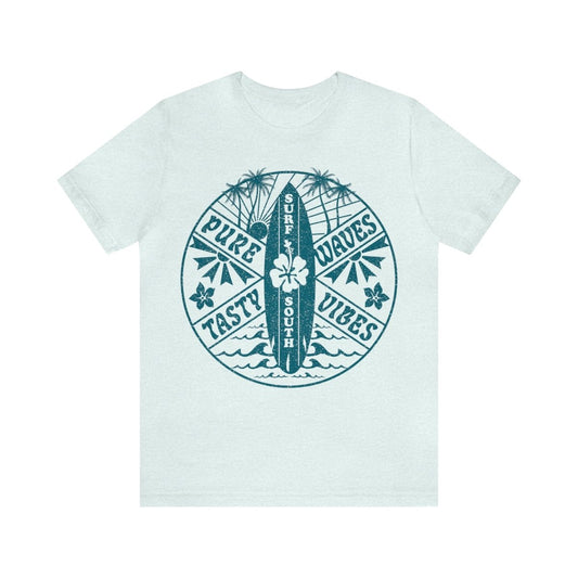 Surf South Crossing Premium T-Shirt, Pure Vibes, Tasty Waves, South Beach, Miami, Florida