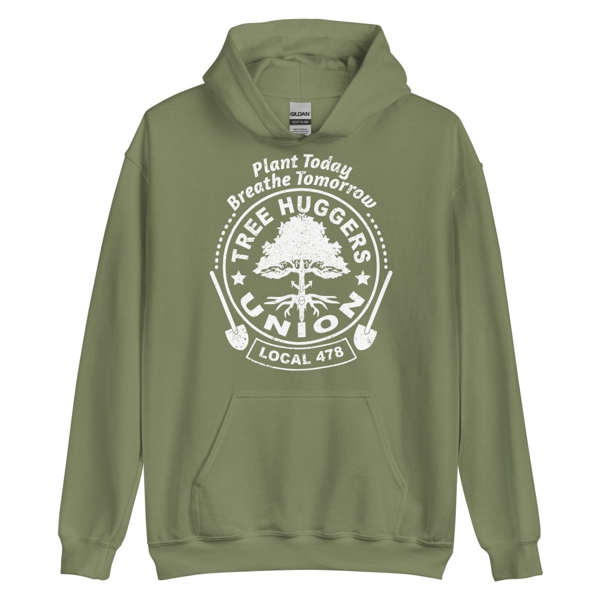 Tree Huggers Union Local Fleece Hoodie, Plant Today