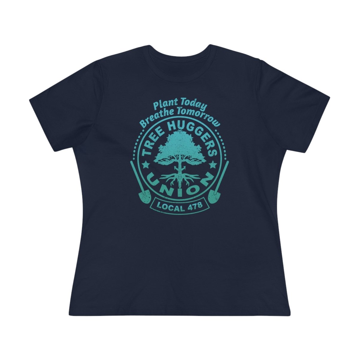 Tree Huggers Union Local Women's Premium Relaxed Fit T-Shirt, Environment. Outdoors, Nature