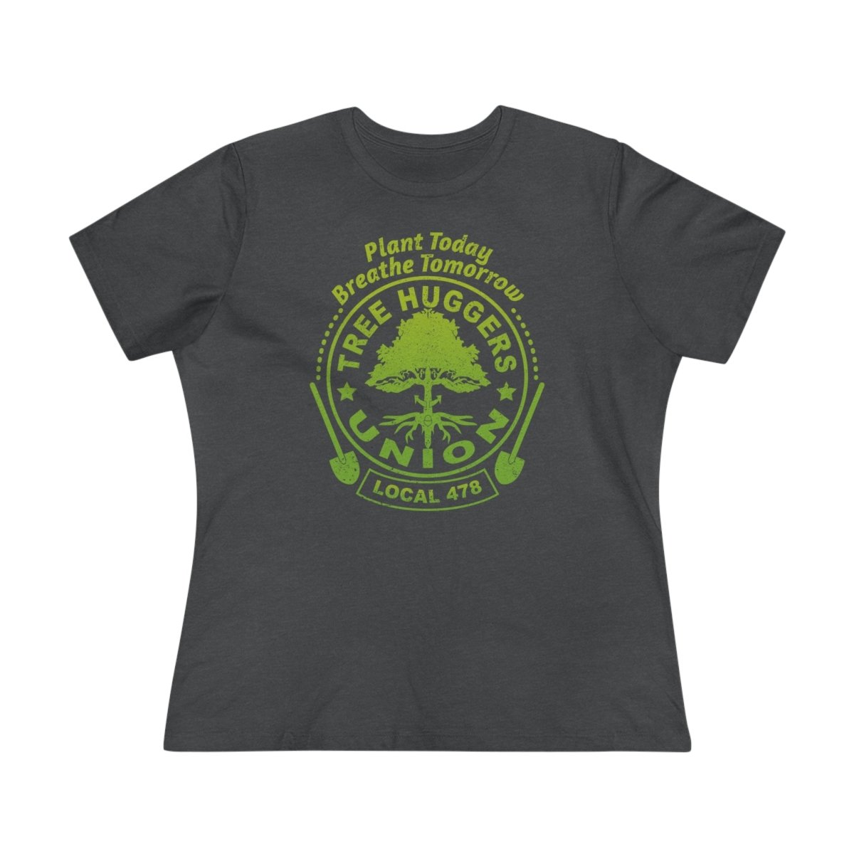Tree Huggers Union Local Women's Premium Relaxed Fit T-Shirt, Environment. Outdoors, Nature